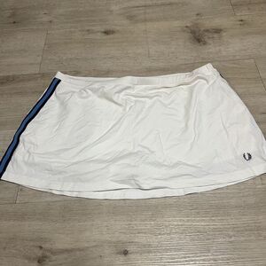 Fred Perry Women's Vtg White Blue Tennis Skirt Size 16 Oi! Punk Mod Skinhead
